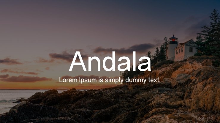 Andala Sans Serif Font