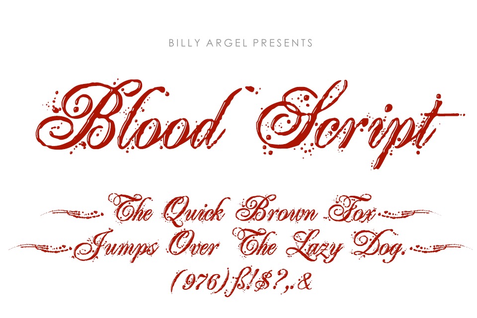 Blood Script Font