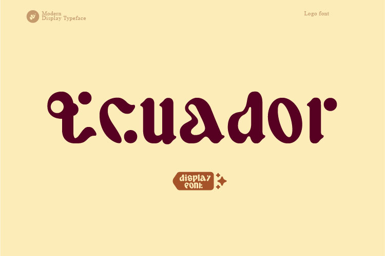Ecuador Display Font