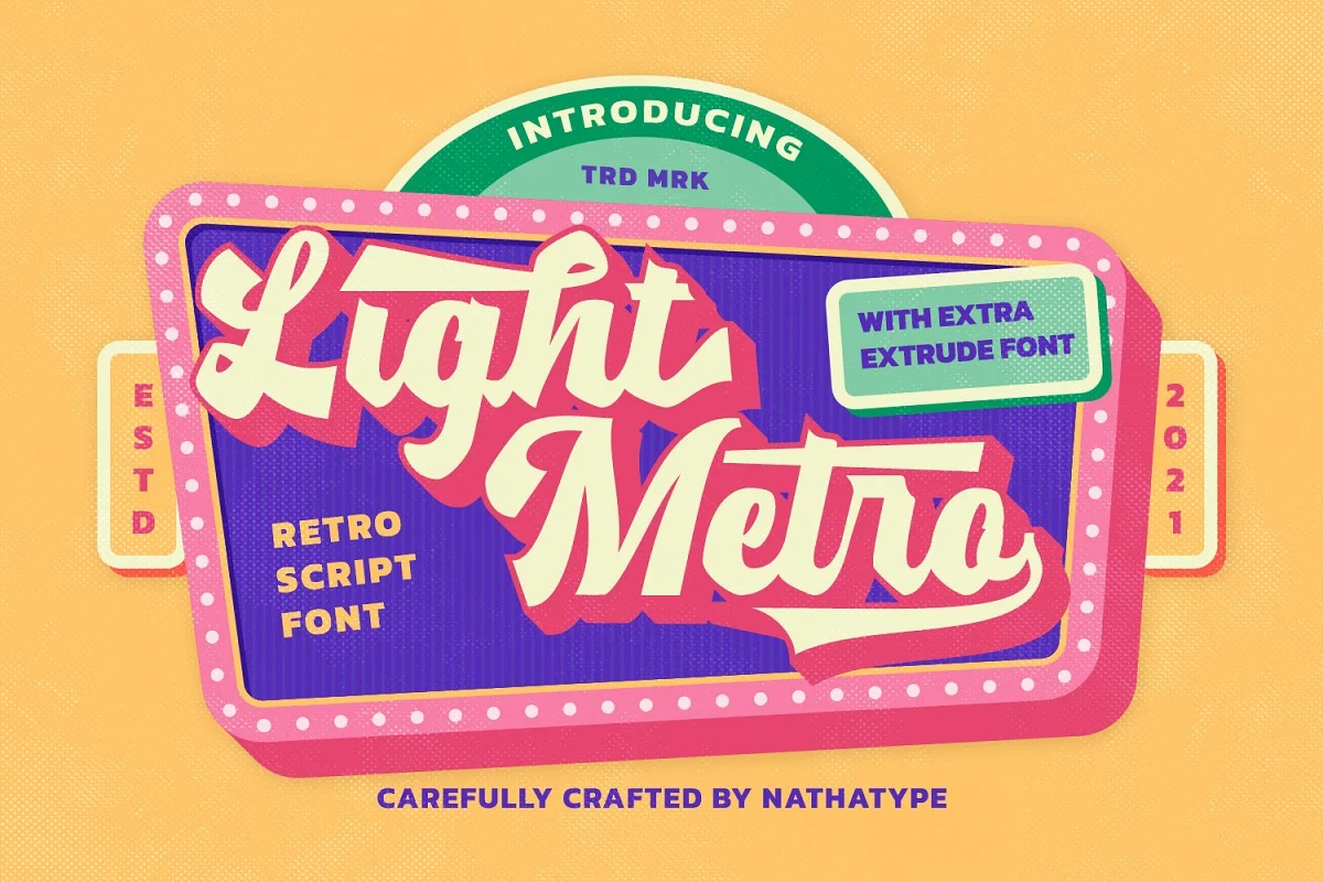 Light Metro Script Font
