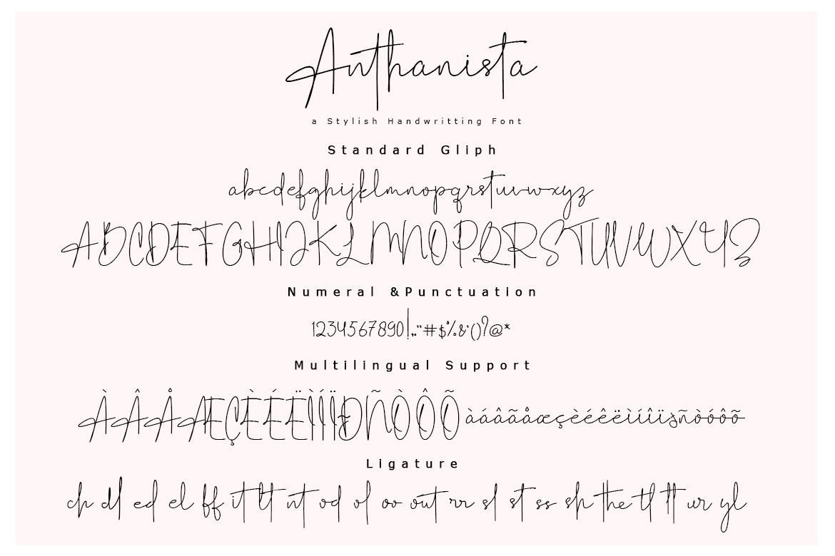 Anthanista Font preview image 5