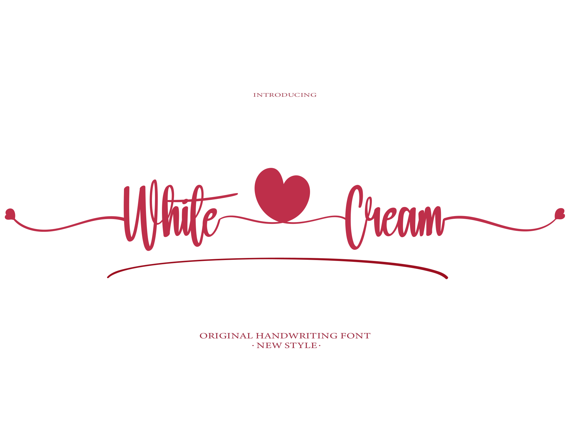 White Cream Script Font