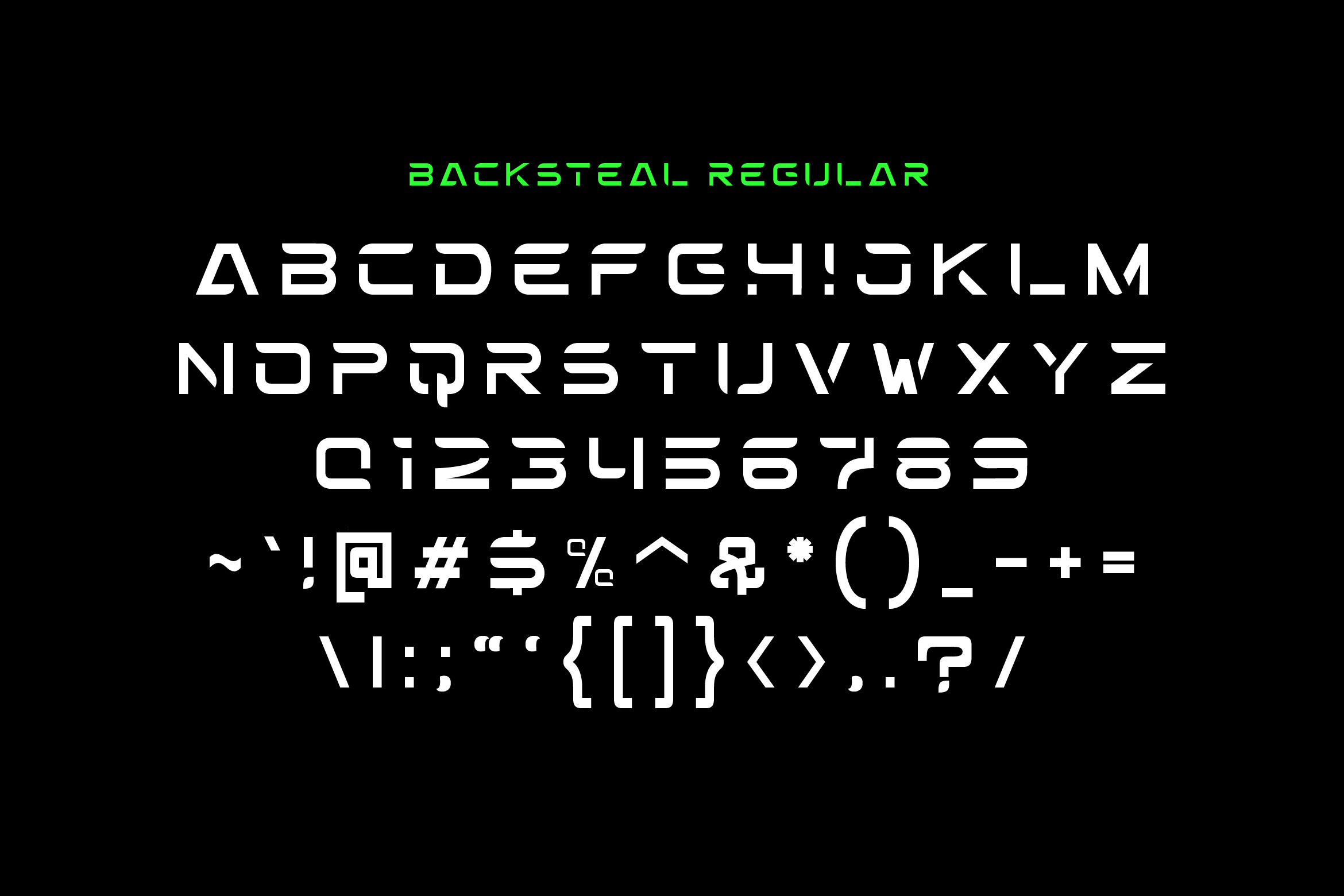 Backsteal Font preview image 2