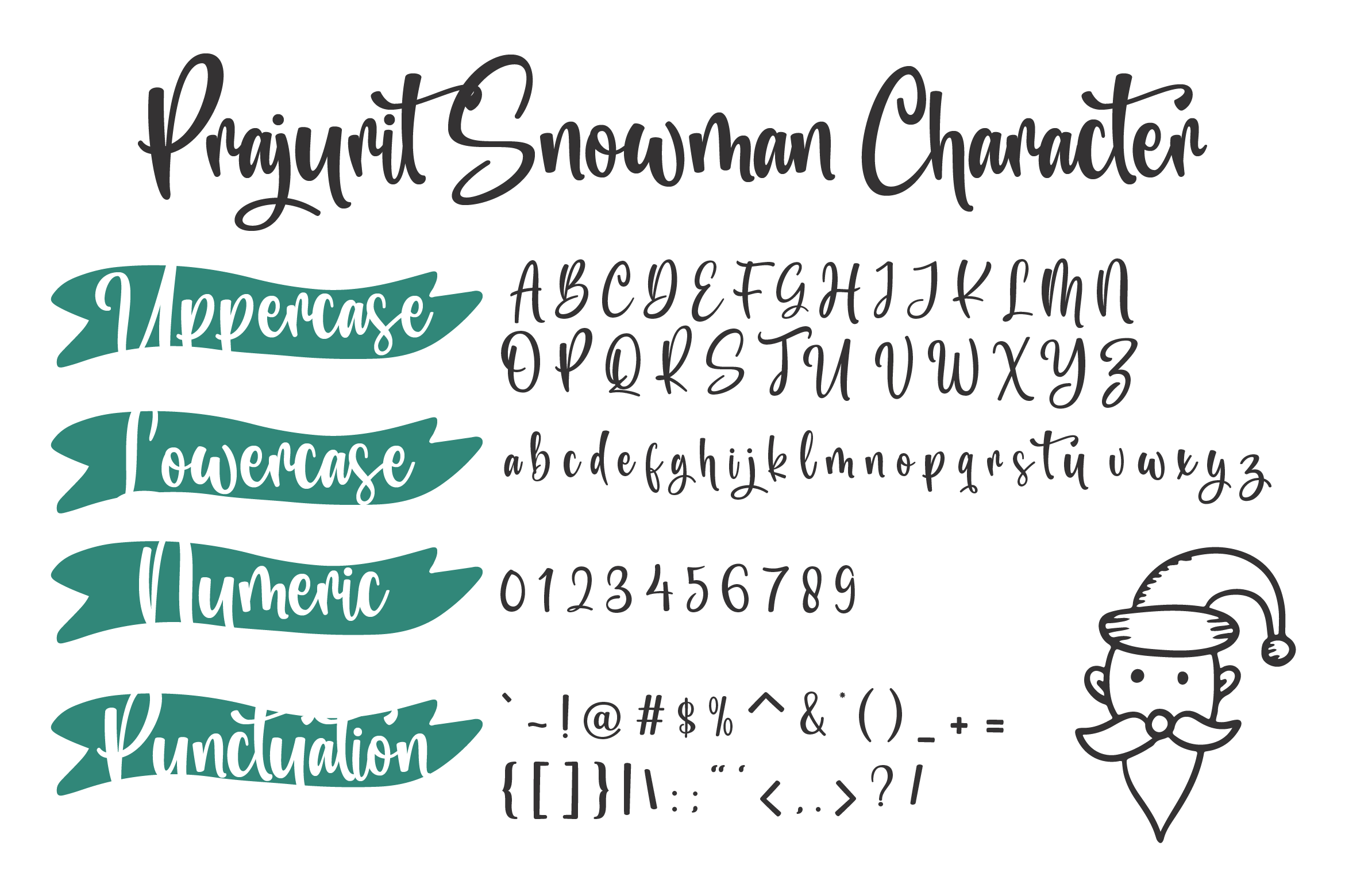 Prajurit Snowman Font preview image 2