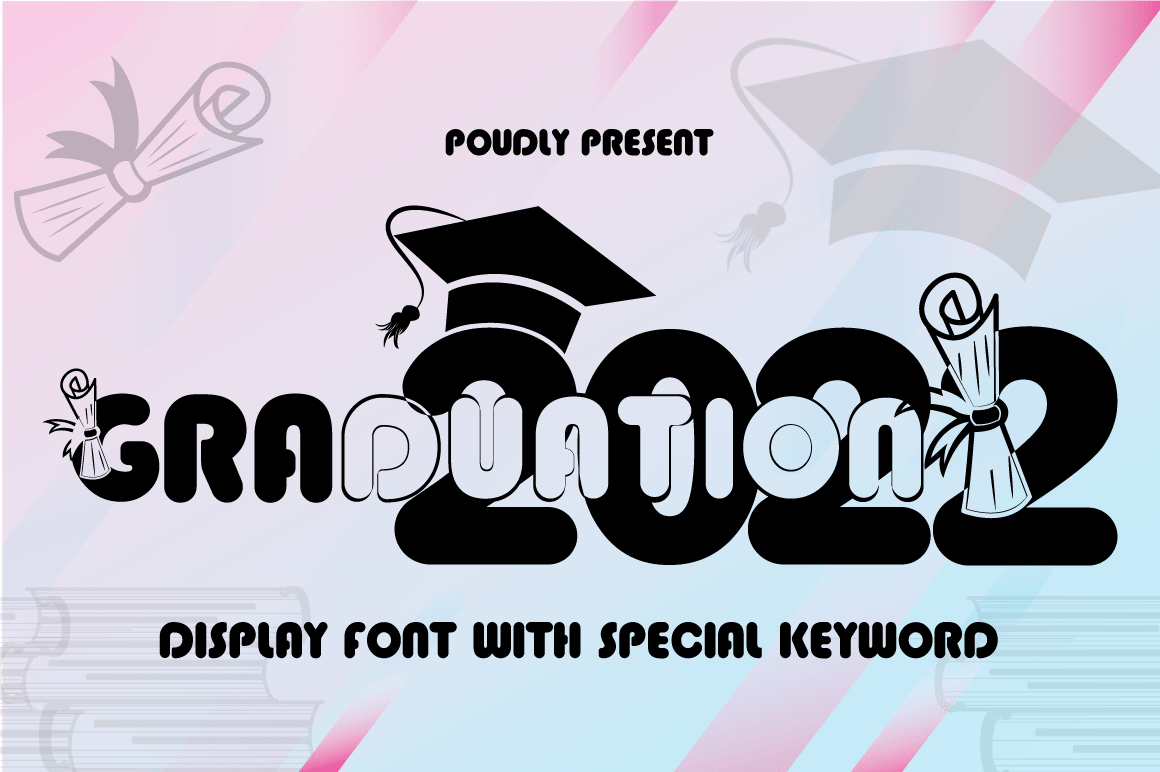 Graduation Font preview image 4