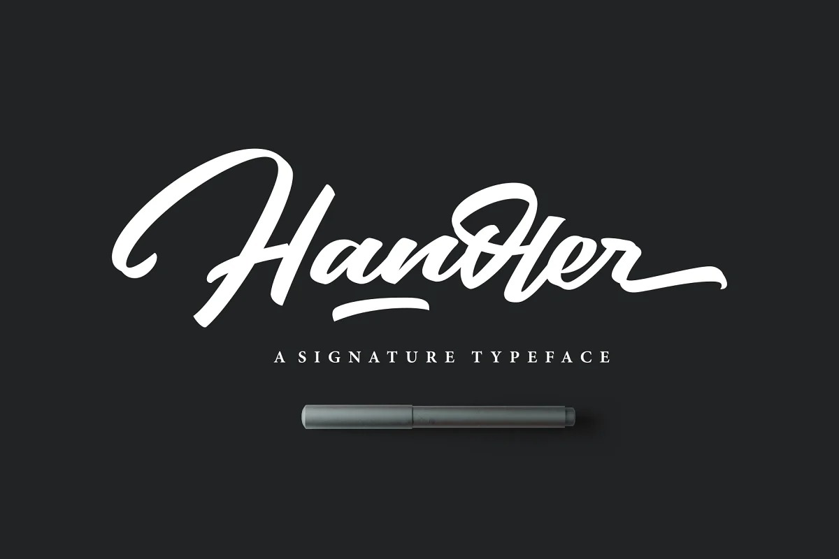 Handler Script Font