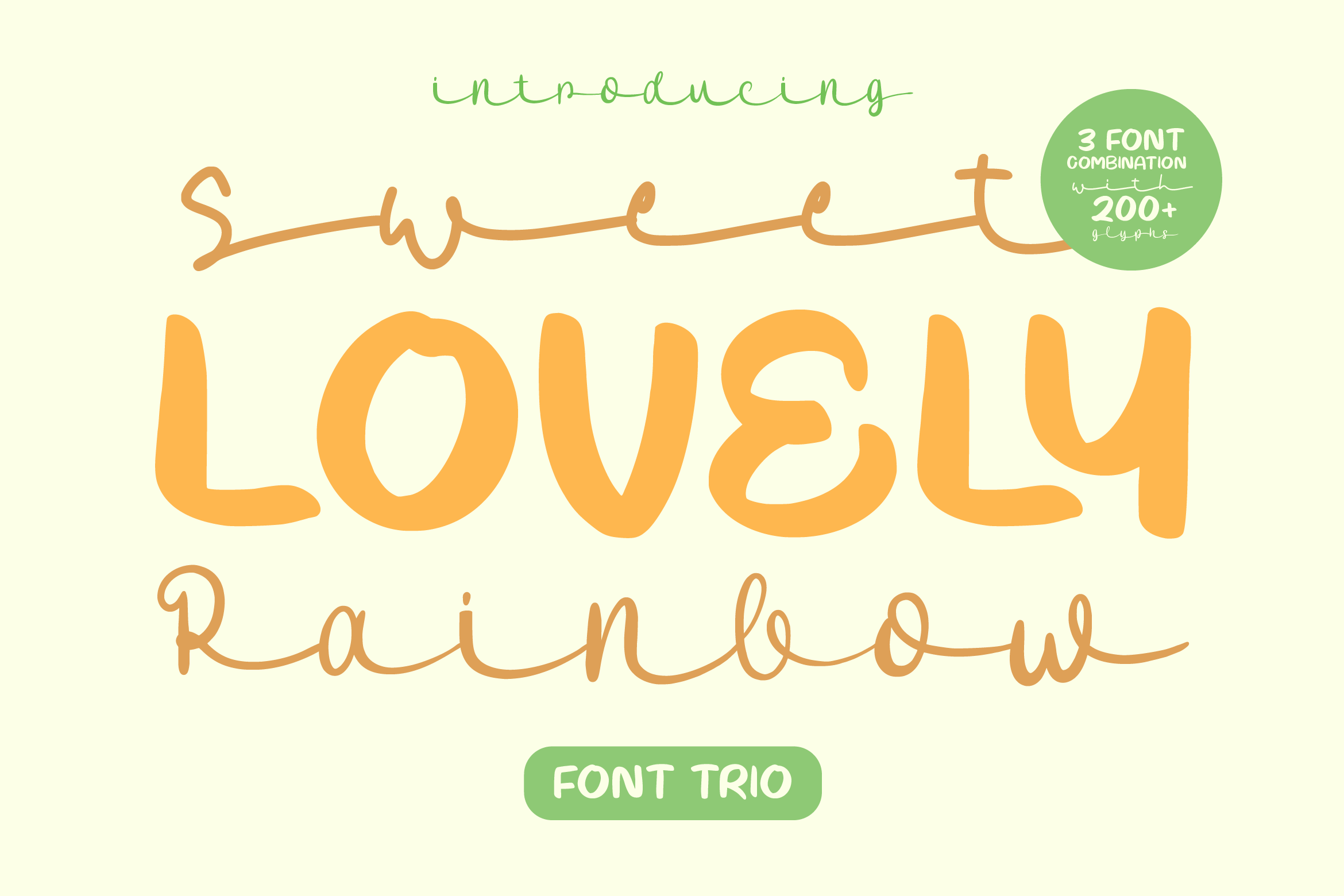Sweet Lovely Rainbow Font