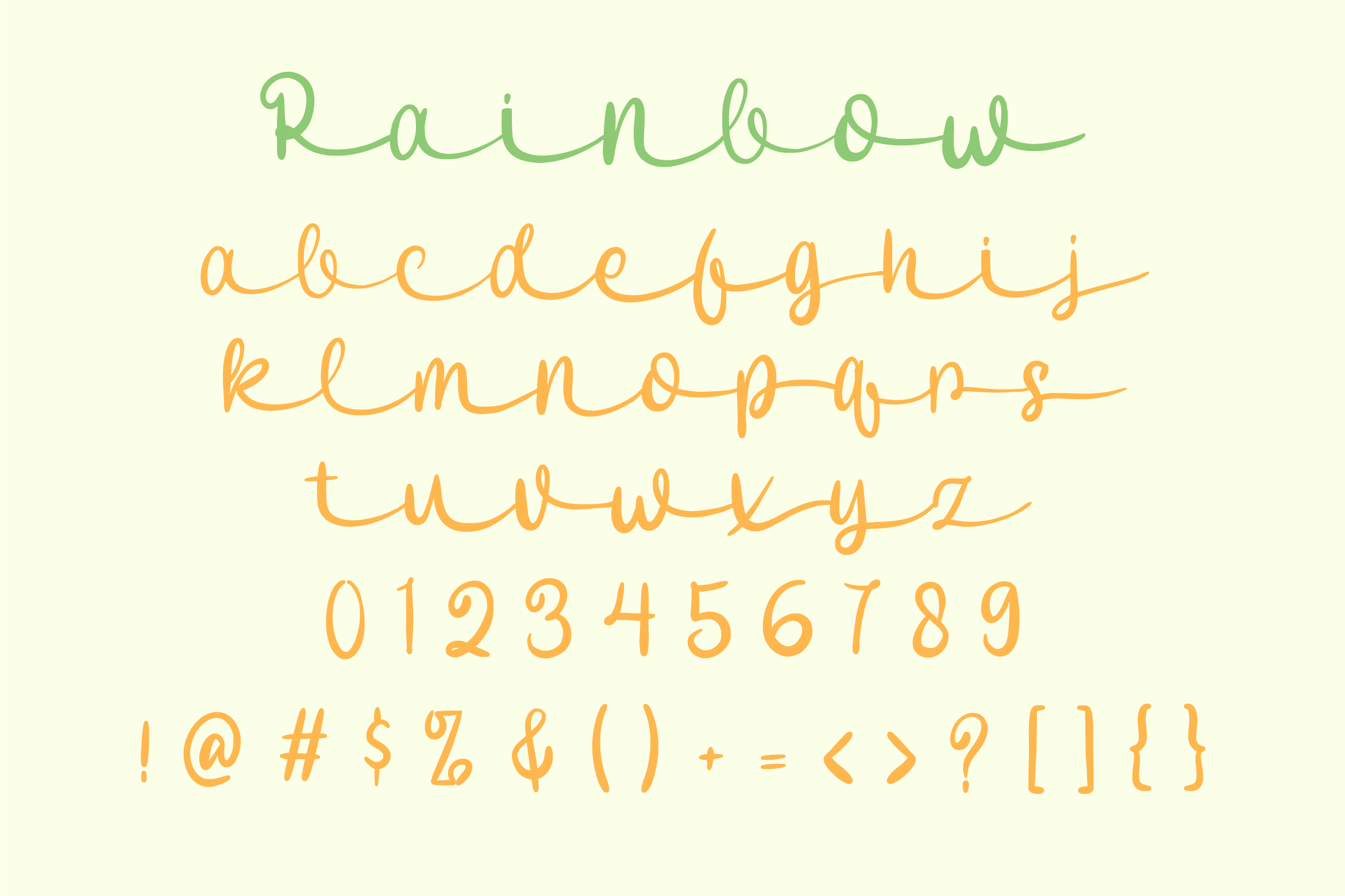 Sweet Lovely Rainbow Three Font preview image 2