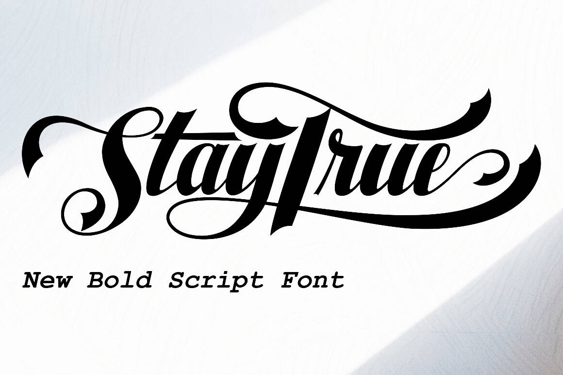 Staytrue Calligraphy Font