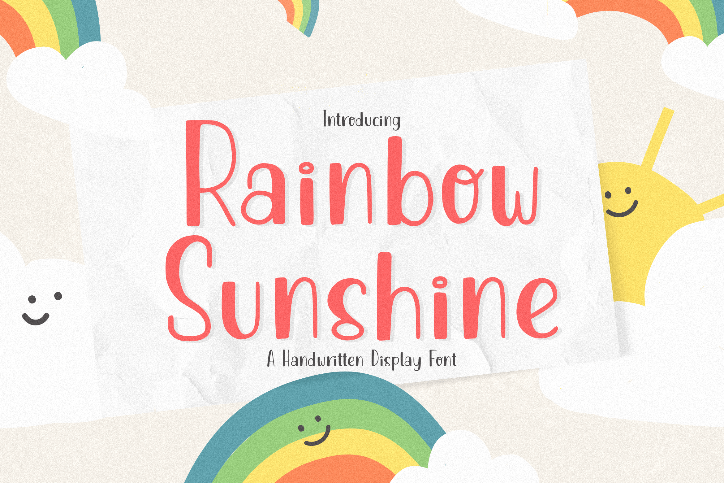 Rainbow Sunshine Display Font