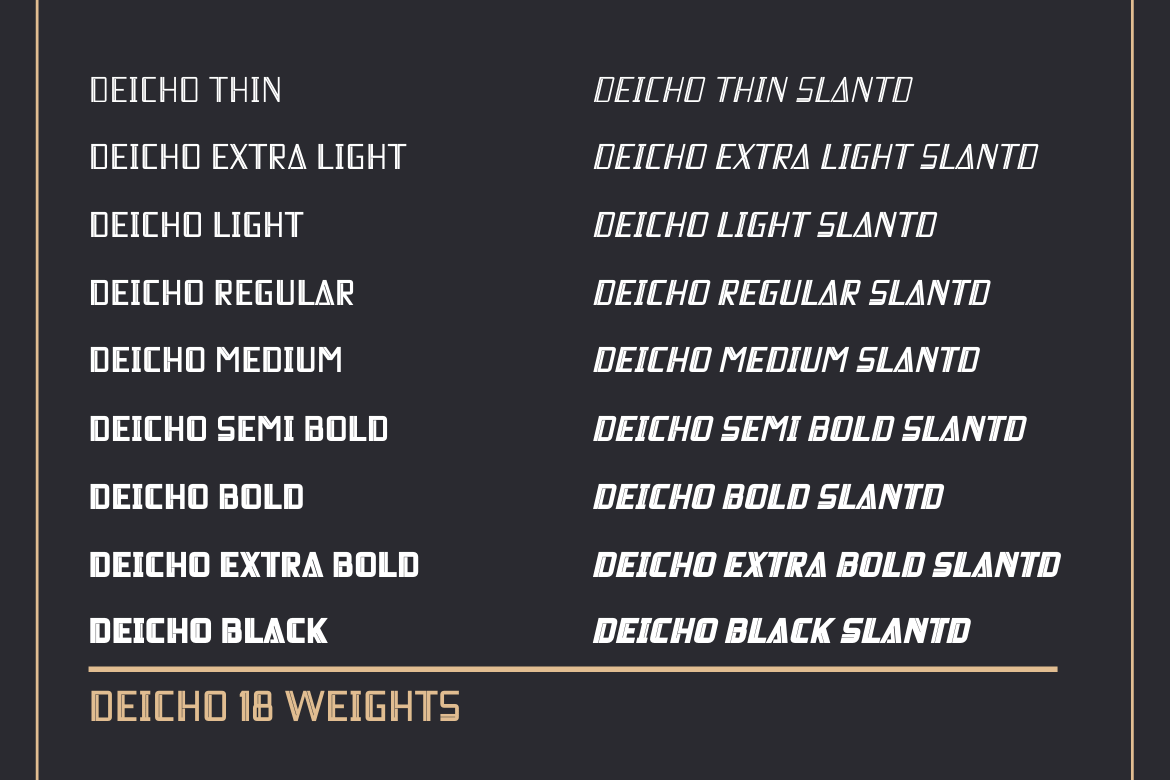 DEICHO Font preview image 2
