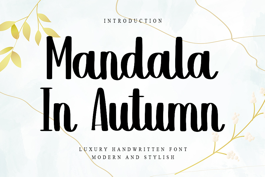 Mandala In Autumn Script Font