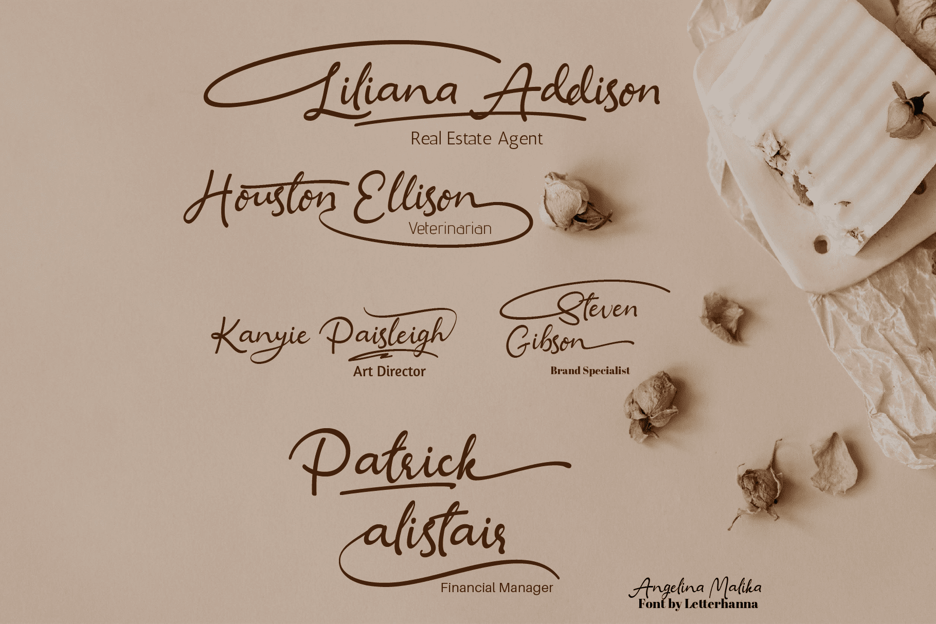 Angelina Malika Font preview image 4