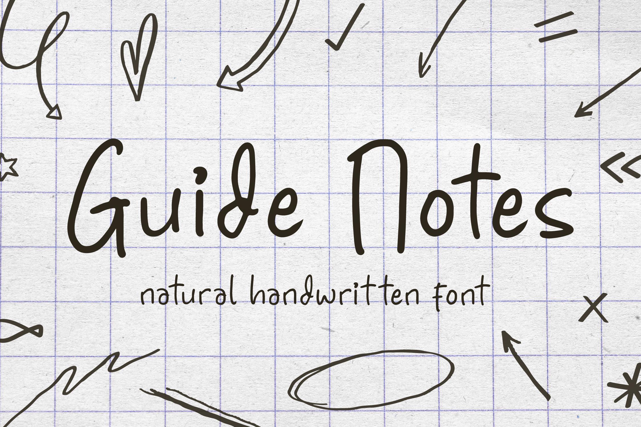 Guide Notes Handwritten Font