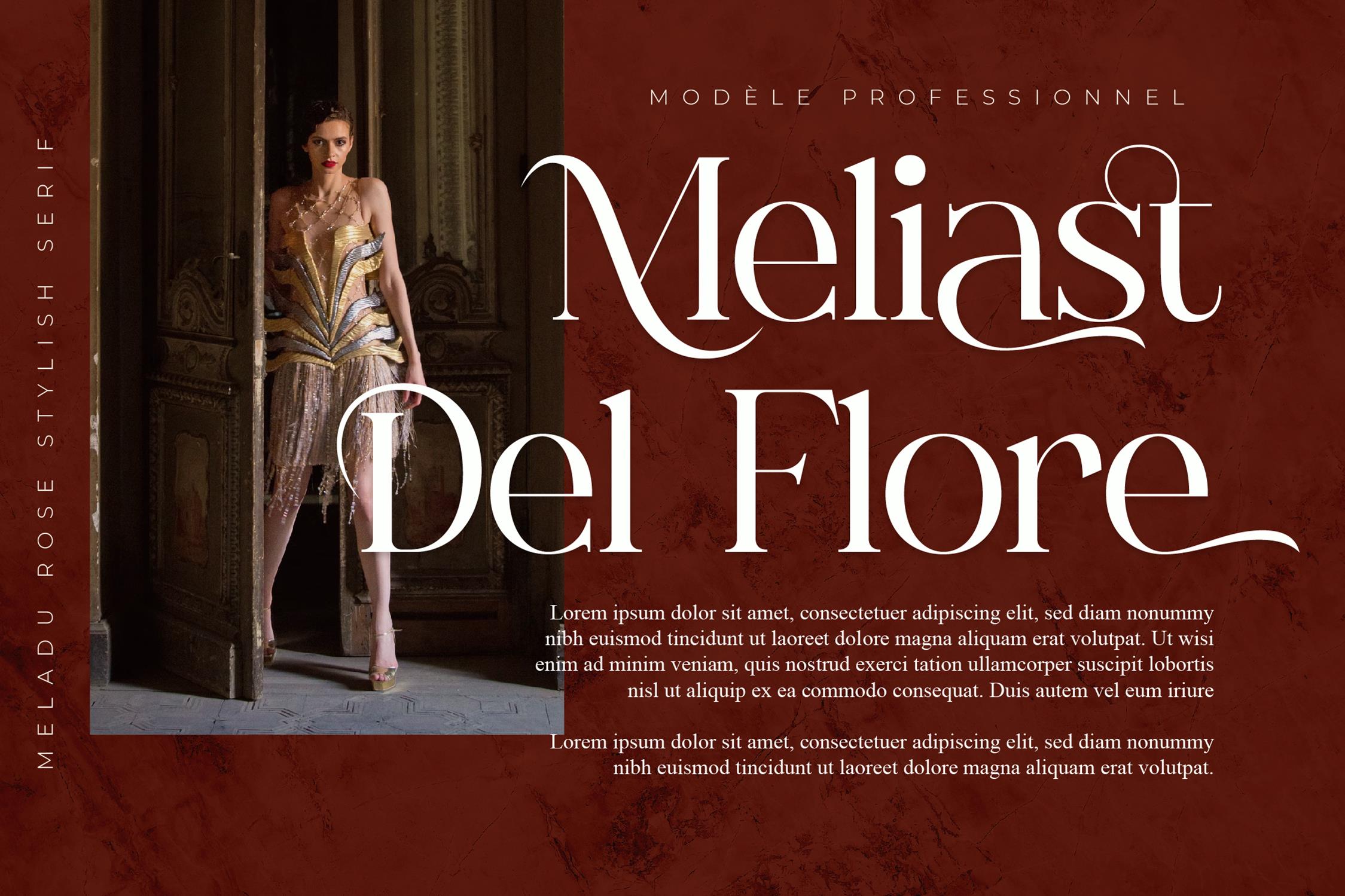 MELADU ROSE Font preview image 3
