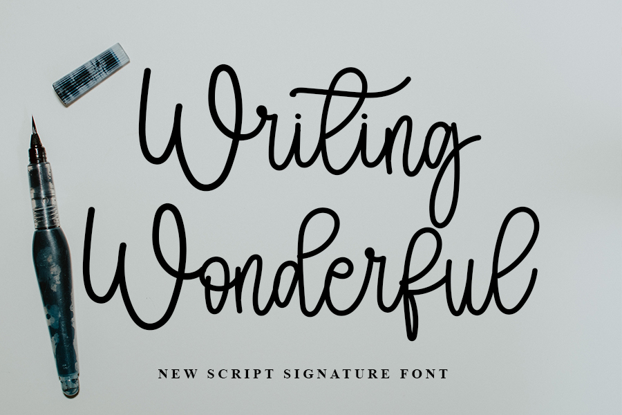 Writing Wonderful Handwritten Font