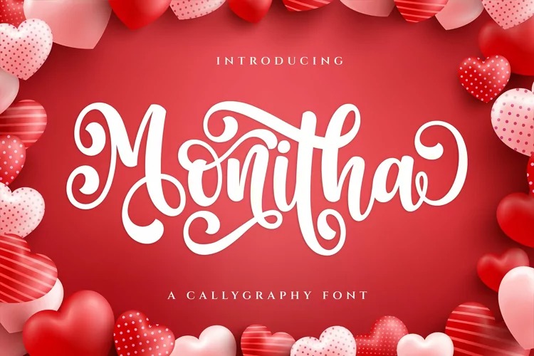 Monitha Calligraphy Font