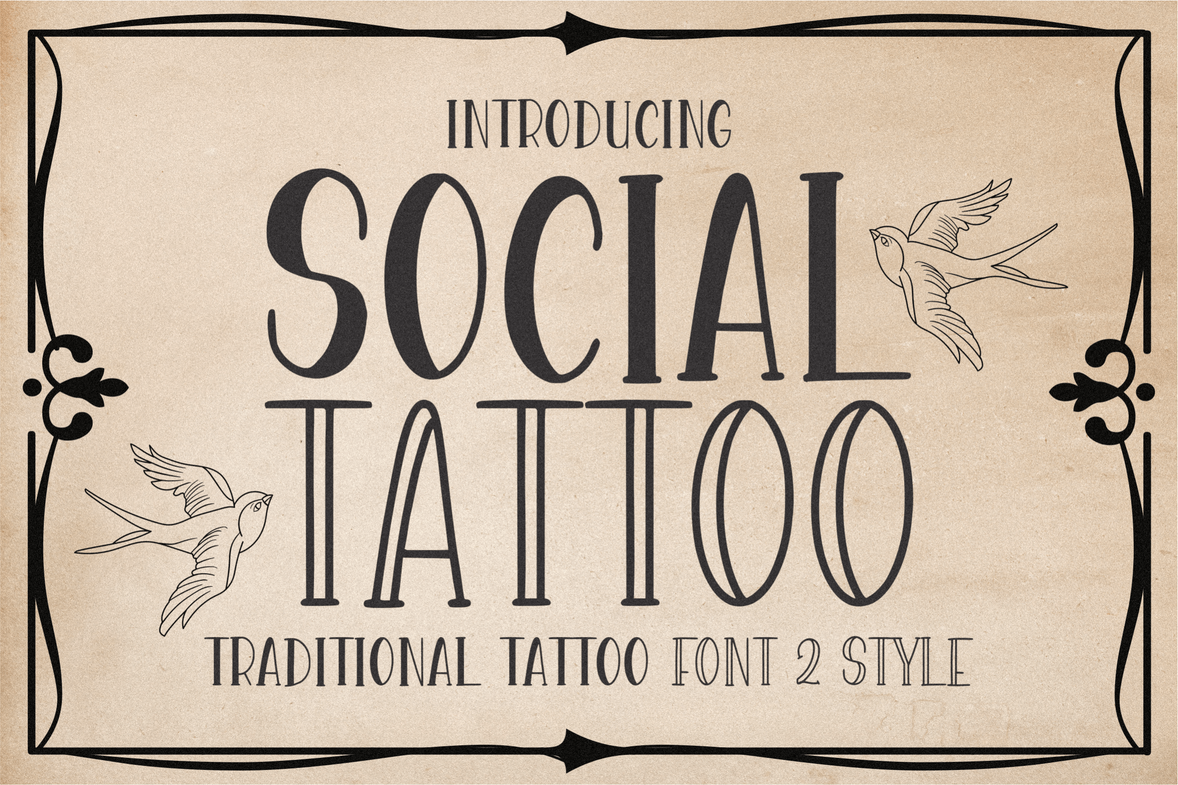 Social Tattoo Display Font