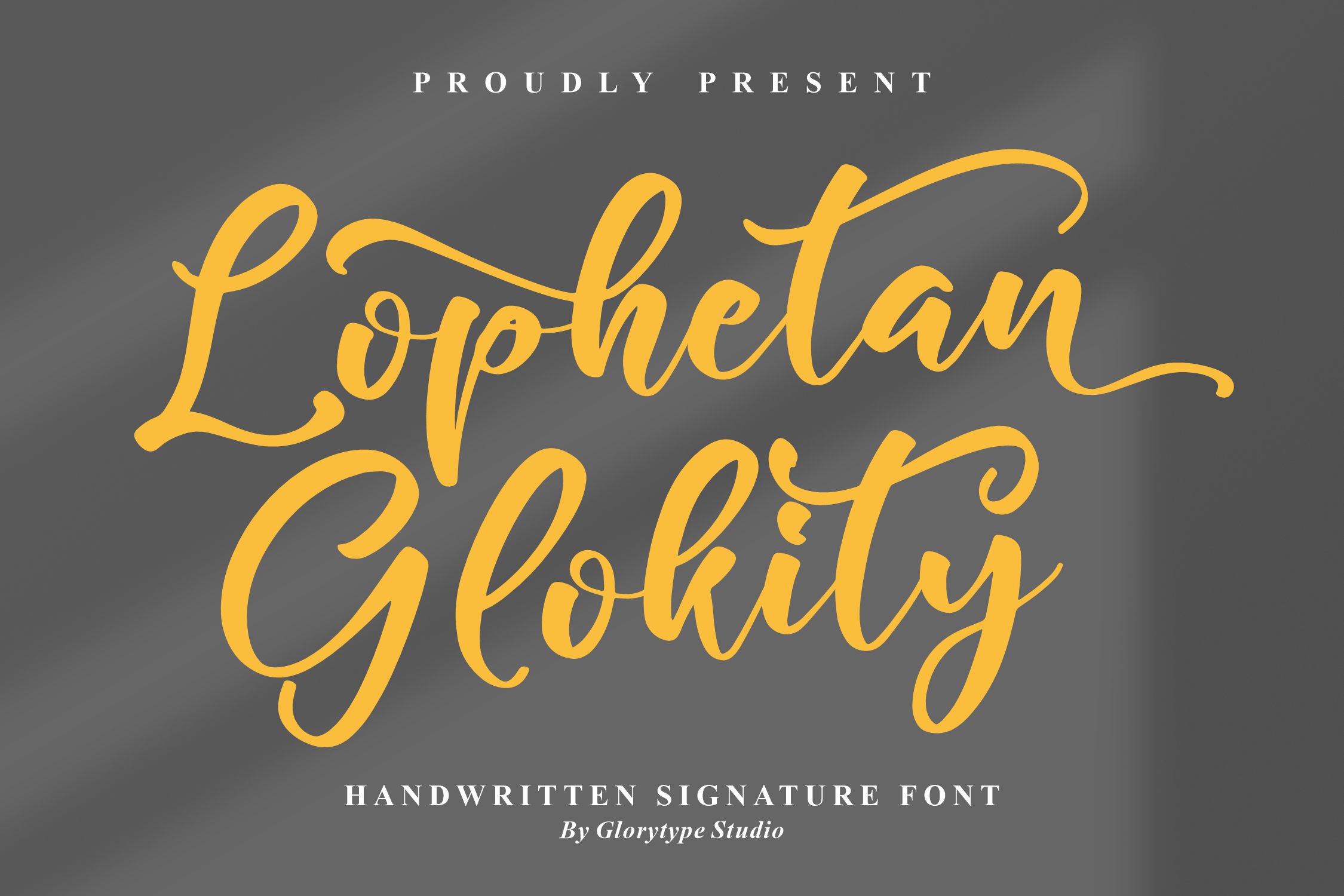 Lophetan Glokity Script Font