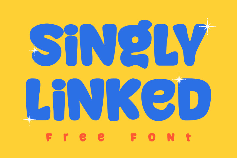 Singly Linked Display Font