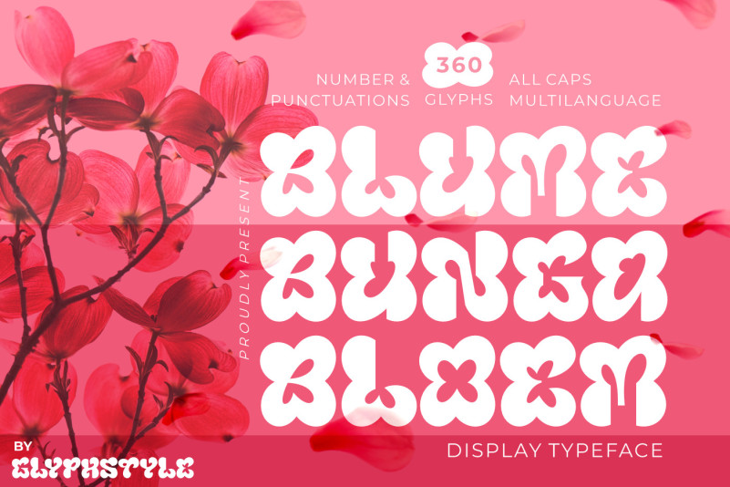 Blumebungabloem Display Font