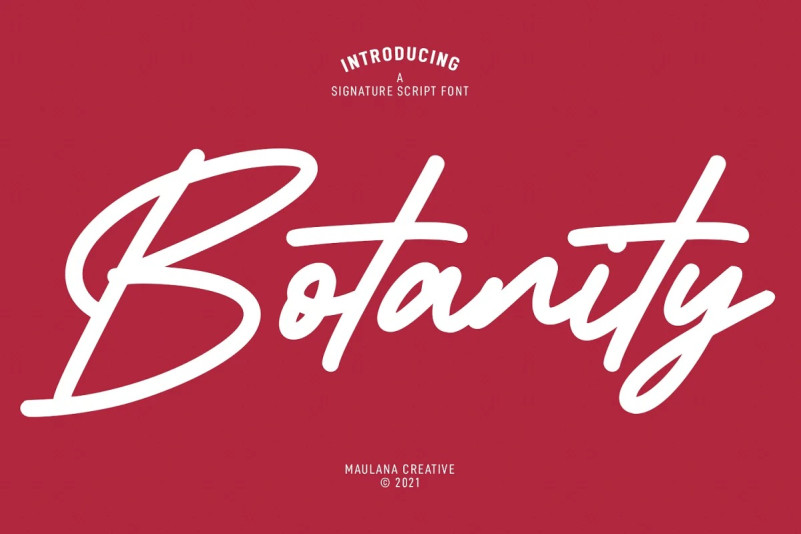 Botanity Script Font