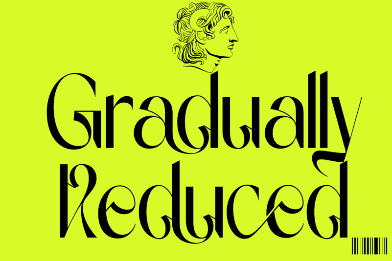 Gradually Reduced Font