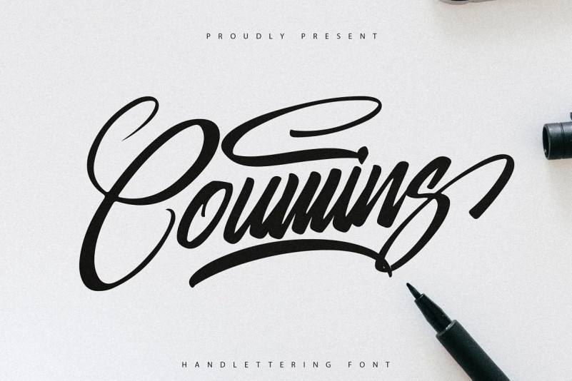 Coumins Calligraphy Font