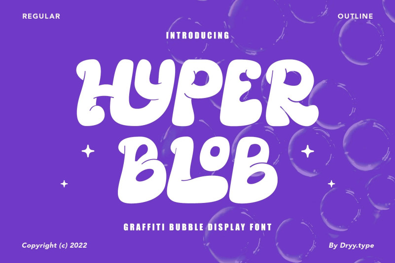 Hyper Blob Display Font