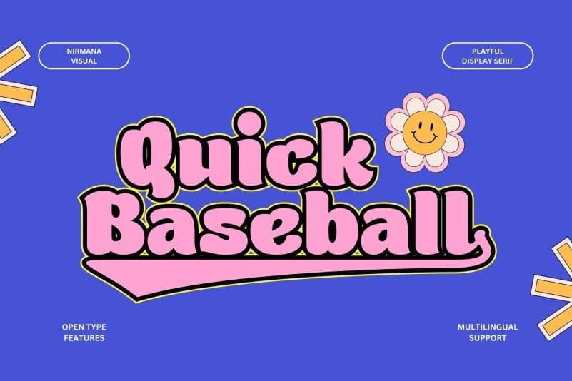 Quick Baseball Display Font