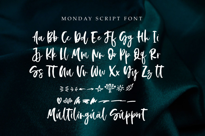 Monday Script Typeface preview image 5