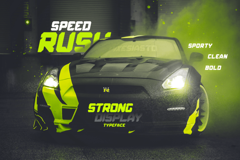 Speed Rush Font preview image 4