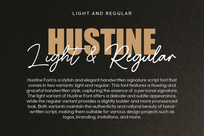 Hustine Font preview image 2