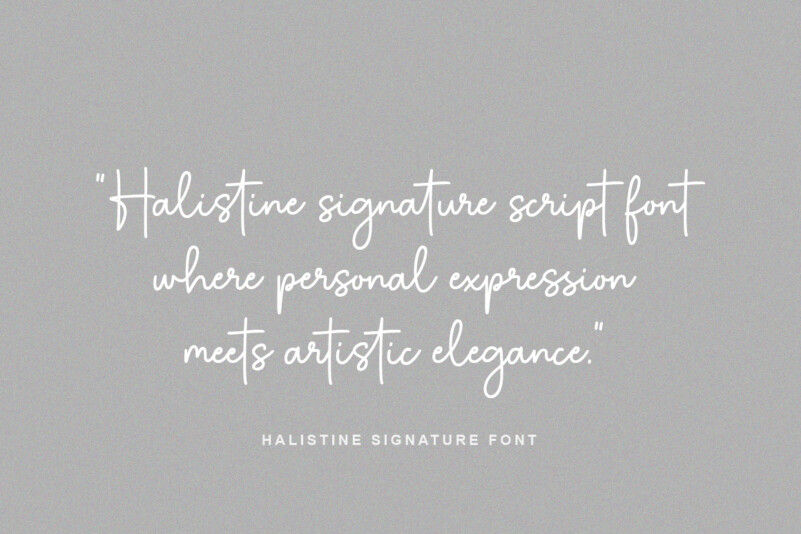 Halistine Signature Font preview image 3