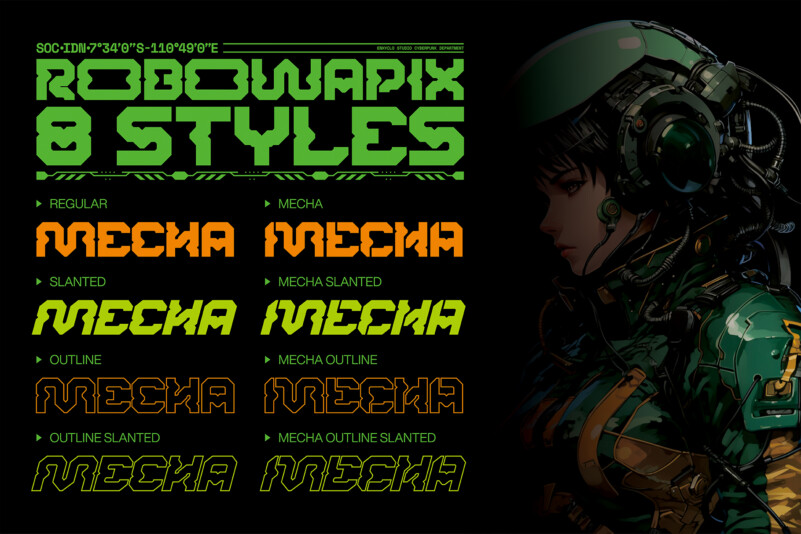 NCL Robowapix Font preview image 3