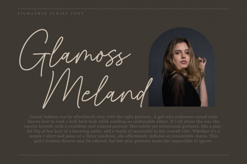Sigmathin – Signature Script Font preview image 3