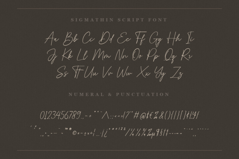Sigmathin – Signature Script Font preview image 4