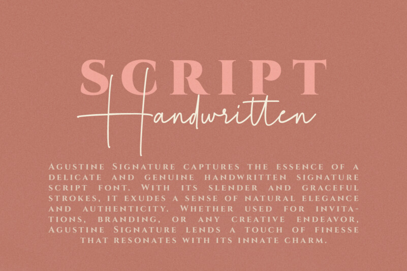 Agustine Signature Font preview image 2