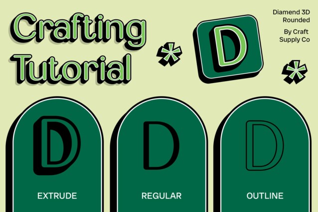 Diamend Rounded 3D Font preview image 2