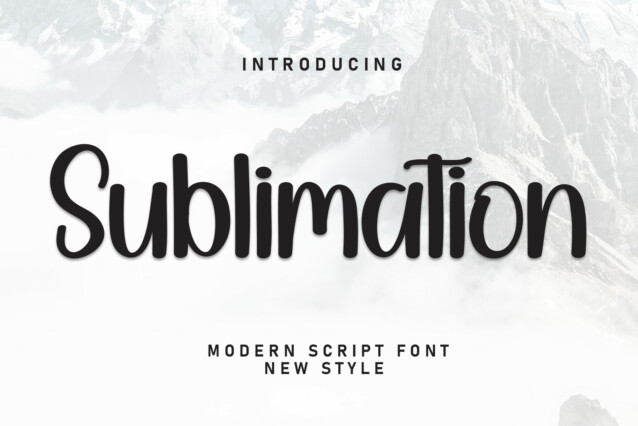 Sublimation Display Font