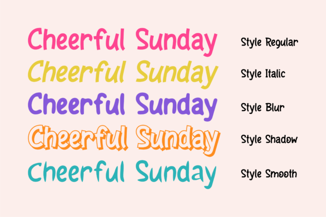 Cheerful Sunday Font preview image 2