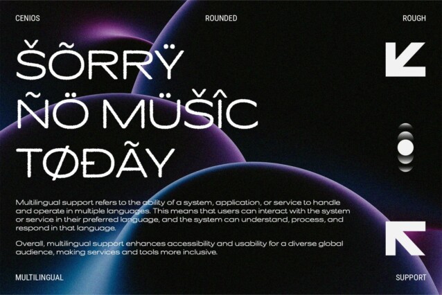 Cenios Rounded Rough Font preview image 4