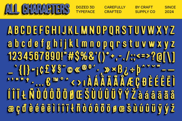 Dozed Rounded 3D Font preview image 5