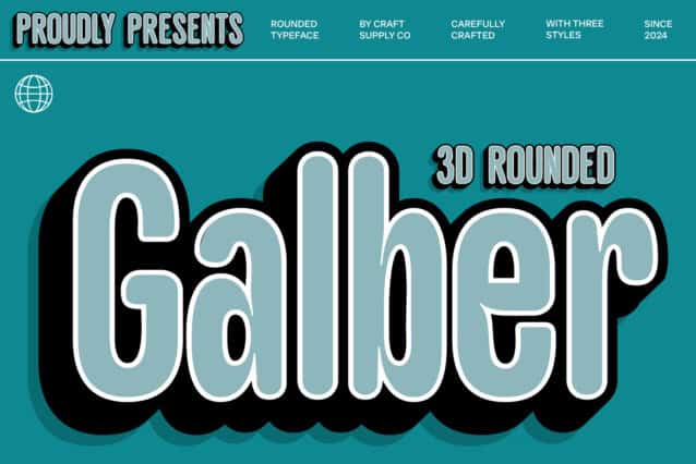Galber Rounded 3D Font