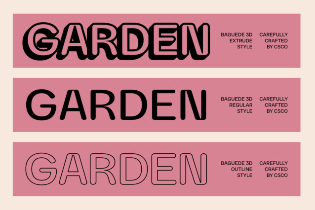 Baguede Rounded 3D Font preview image 2