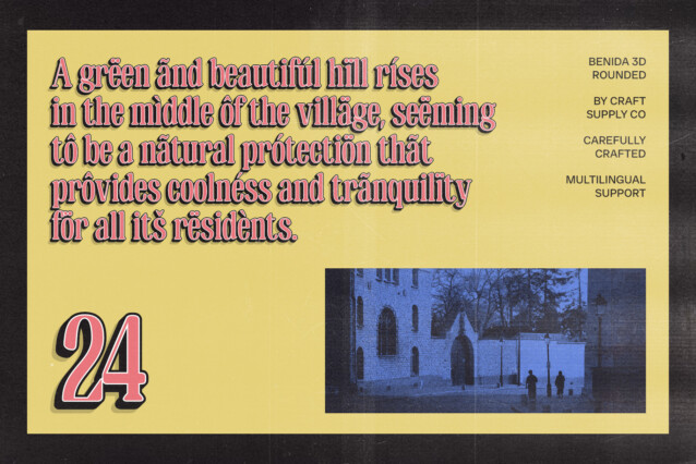 Benida Rounded 3D Font preview image 4