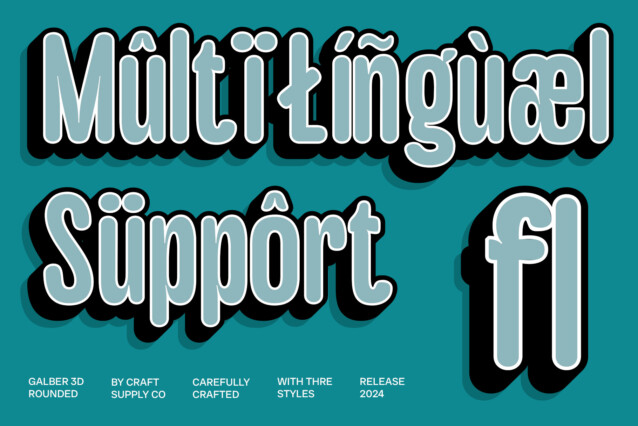 Galber Rounded 3D Font preview image 4