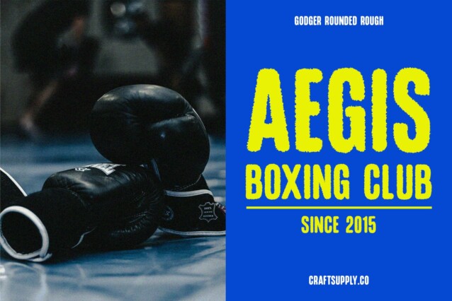 Godger Rounded Rough Font preview image 2