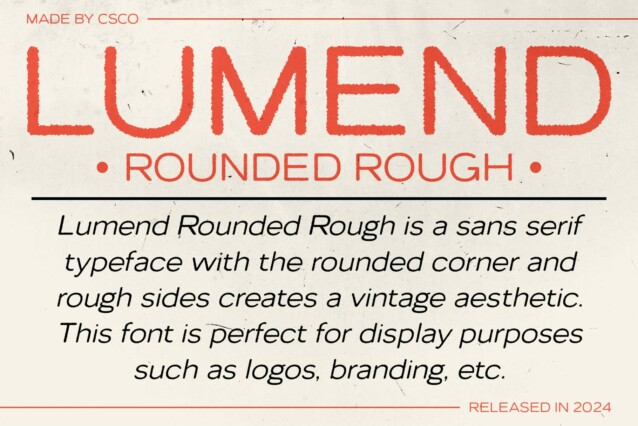 Lumend Rounded Rough Font preview image 2
