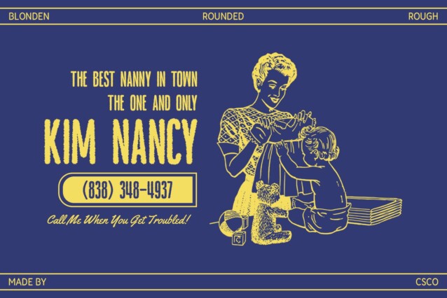 Blonden Rounded Rough Font preview image 3